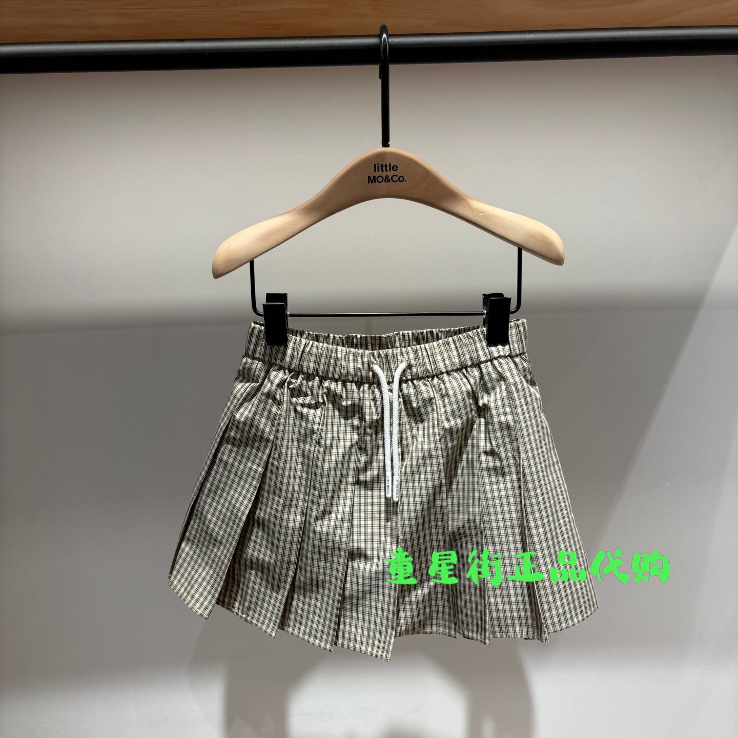 littlemoco国内代购26年春女童百褶短裙本身裙含安全裤KBF1SKT016