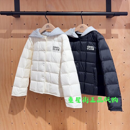 littlemoco国内代购26年冬款男女童连帽轻薄鹅绒服外套KBF4EIN037