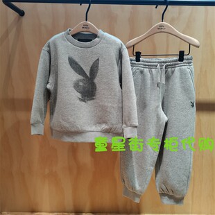 little moco专柜正品24年冬男女童加绒卫衣卫裤套装4SWS015
