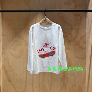 little moco童装正品26年春款男女圆领休闲长袖T恤KBF1TEET01奥