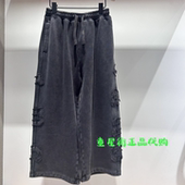 little KBF1PAT022 男女童休闲运动宽松长裤 moco专柜正品 26年春款