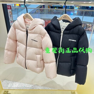 little moco专柜正品25年冬款男女童短款连帽羽绒服KBE4EIN008