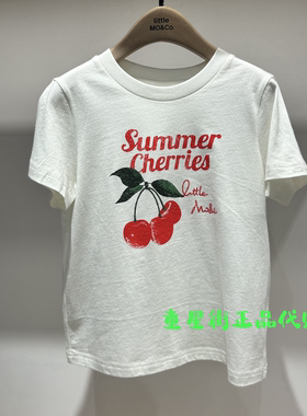 littlemoco国内代购26年夏男女童圆领印花短袖T恤KBF2TEE021