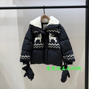 little moco专柜正品25年冬款男女童麋鹿圣诞羽绒服KBE4EIN047