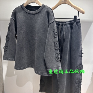 little moco专柜26年春男女童休闲时尚套头卫衣KBF1SWS014