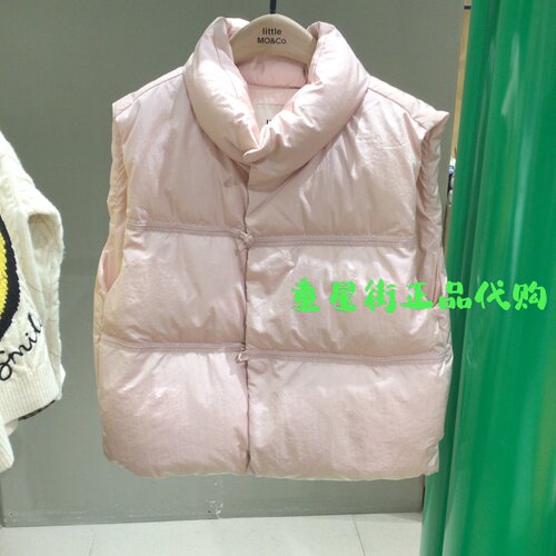 little moco专柜正品25年秋款女童立领羽绒马甲外套KBE3EINT05