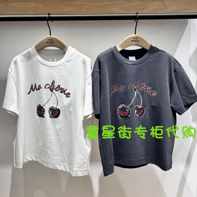 little moco专柜正品25年夏男女童亲子凉感短袖T恤KBE2TEE002