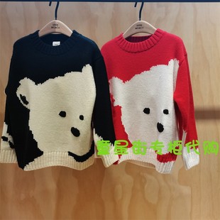 little moco专柜正品24年秋男女童毛衣套头针织衫3SWTT12奥