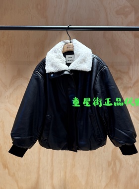 little moco专柜正品25冬款男女童夹克环保皮衣外套KBE4QJKT05奥