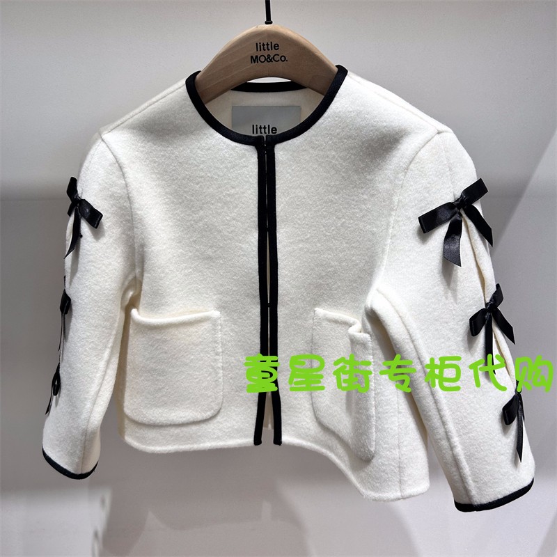 little moco专柜正品25年春女童双面呢小香风外套KBE1COT001