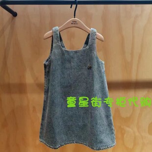 little moco专柜正品24年秋女童牛仔背带裙无袖连衣裙3DRS029