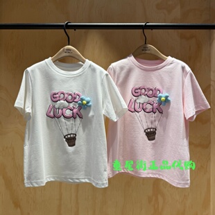 littlemoco童装正品26年夏款女童圆领速干印花短袖T恤KBF2TEET18