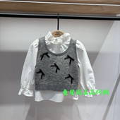 little 毛衣KBF1TOP011 女童两件套蝴蝶结针织衫 moco正品 26春款