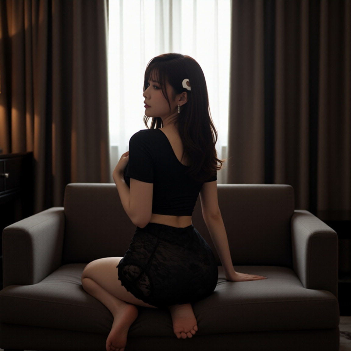 情趣内衣性感蕾丝诱惑低胸包臀裙女纯欲调情露胸秘书制服诱惑套装