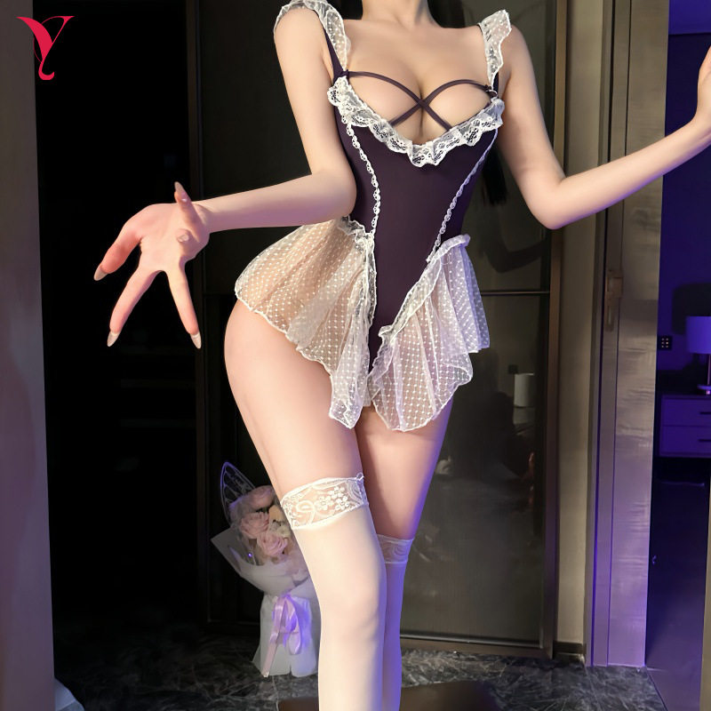 夜思夜瑟情趣内衣纯欲辣妹紫色蕾