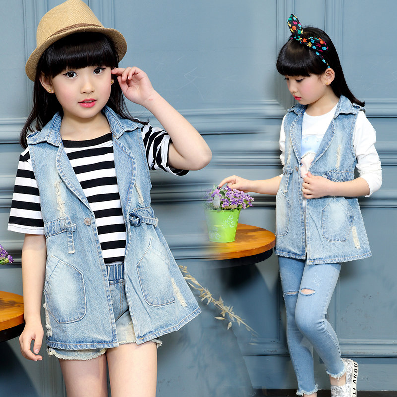 Gilet fille en Toile de coton - Ref 2070678 Image 3