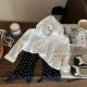 春季 2026新款 女童蕾丝长袖 T恤儿童洋气连帽上衣裤 韩版 子套装 童装