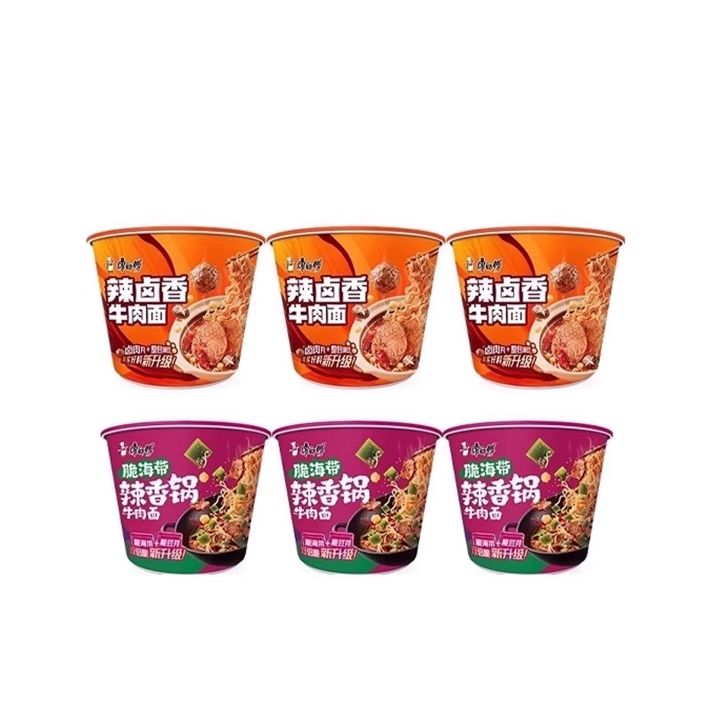 康师傅辣卤香辣香锅牛肉面整箱装
