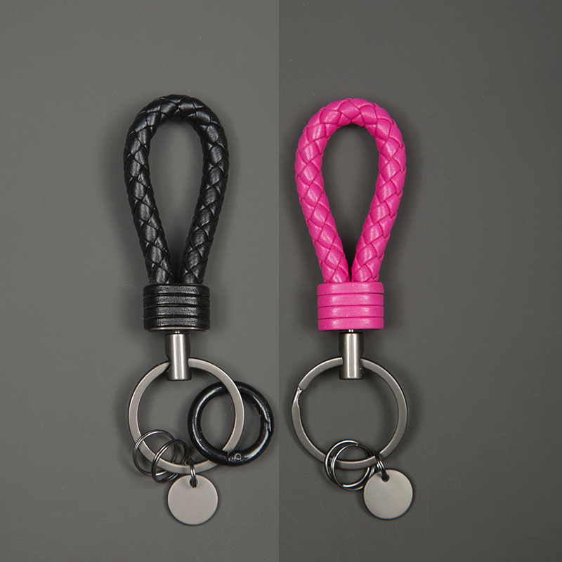 高品质短款编织绳钥匙扣