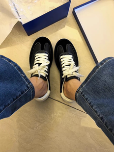 SW顶版～性价比全真皮德训鞋女款厚底圆头系带真皮运动休闲鞋板鞋