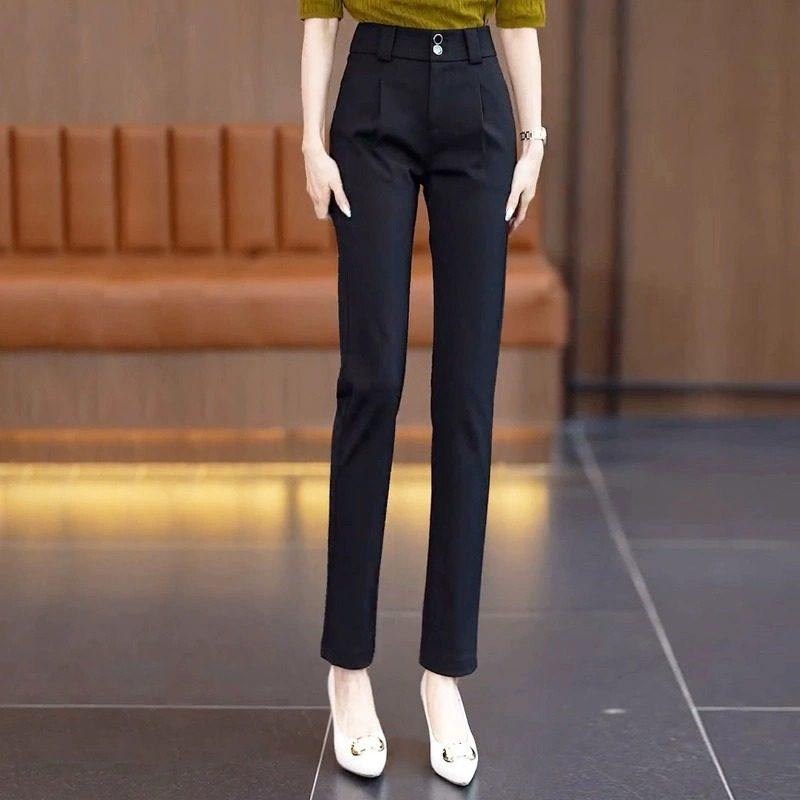 黑色烟管裤女2025春秋新款高腰显瘦九分休闲哈伦裤工装职业西装裤,女装/女士精品,西装裤/正装裤,淘宝优惠券,粉丝福利购,淘宝优惠卷
