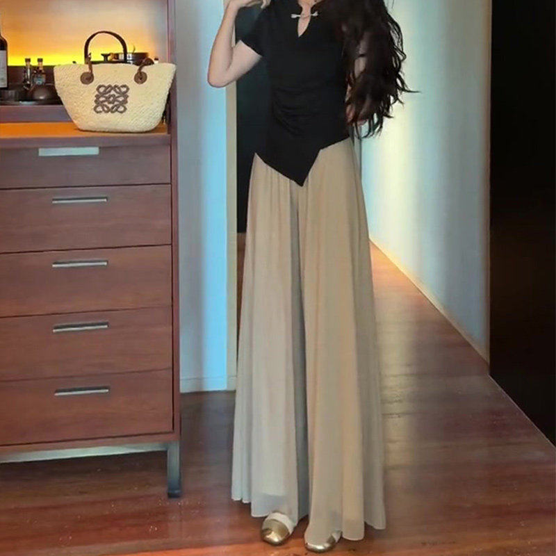 冰丝阔腿裙裤女2026新款夏季薄款小个子高腰垂感半身裙休闲裤裙子,女装/女士精品,休闲裤,淘宝优惠券,粉丝福利购,淘宝优惠卷