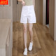 女2026新款 夏季 纯棉透气外穿直筒裤 白色短裤 子宽松休闲阔腿五分裤