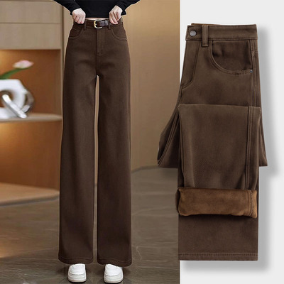 窄版软牛仔直筒裤春秋季长