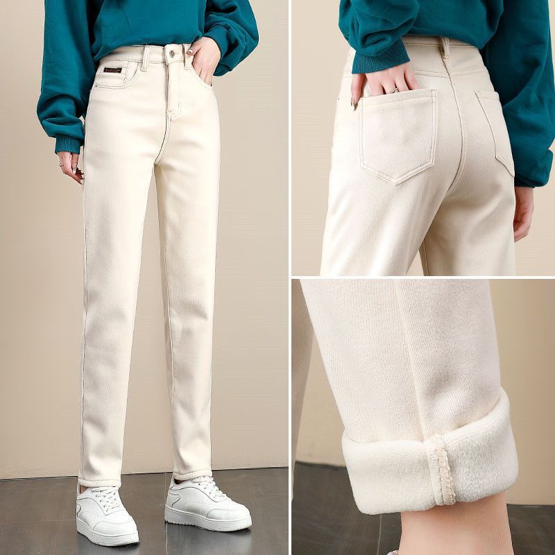 米白色秋冬季新款加厚绒牛