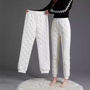 抗寒内胆加厚 2025新款 专柜品质白色内穿保暖羽绒裤 女轻薄加绒冬季