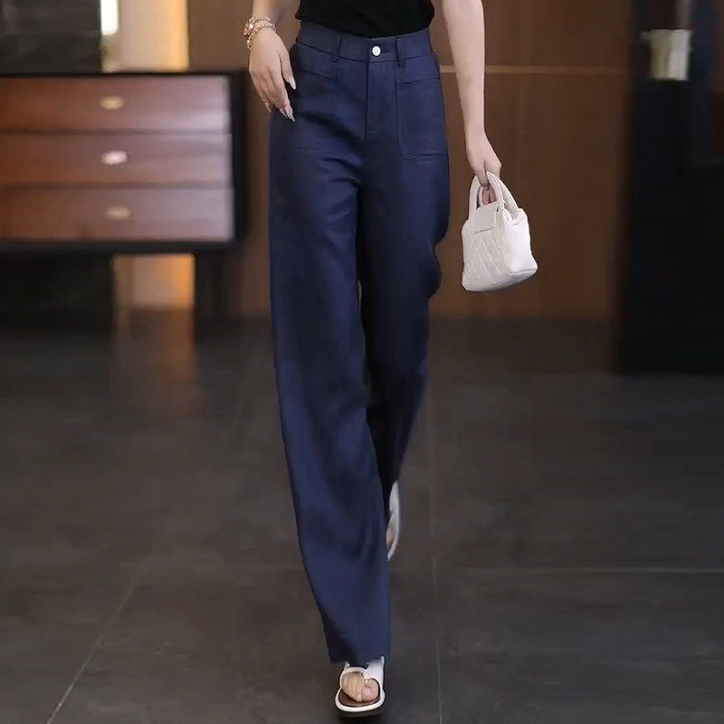 夏季棉麻阔腿裤女2026新款宽松高腰百搭女士长裤薄款垂感直筒裤子,女装/女士精品,休闲裤,淘宝优惠券,粉丝福利购,淘宝优惠卷