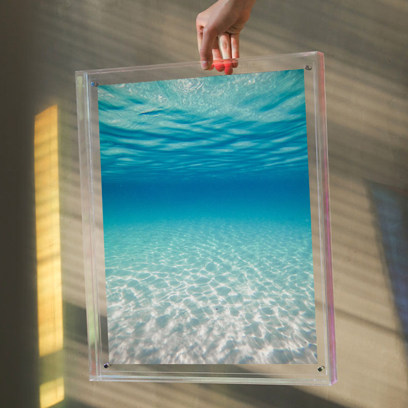 北欧风大海风景装饰画客厅餐厅亚克力框挂画唯美蓝色治愈系摆画,家居饰品,现代装饰画,淘宝优惠券,粉丝福利购,淘宝优惠卷