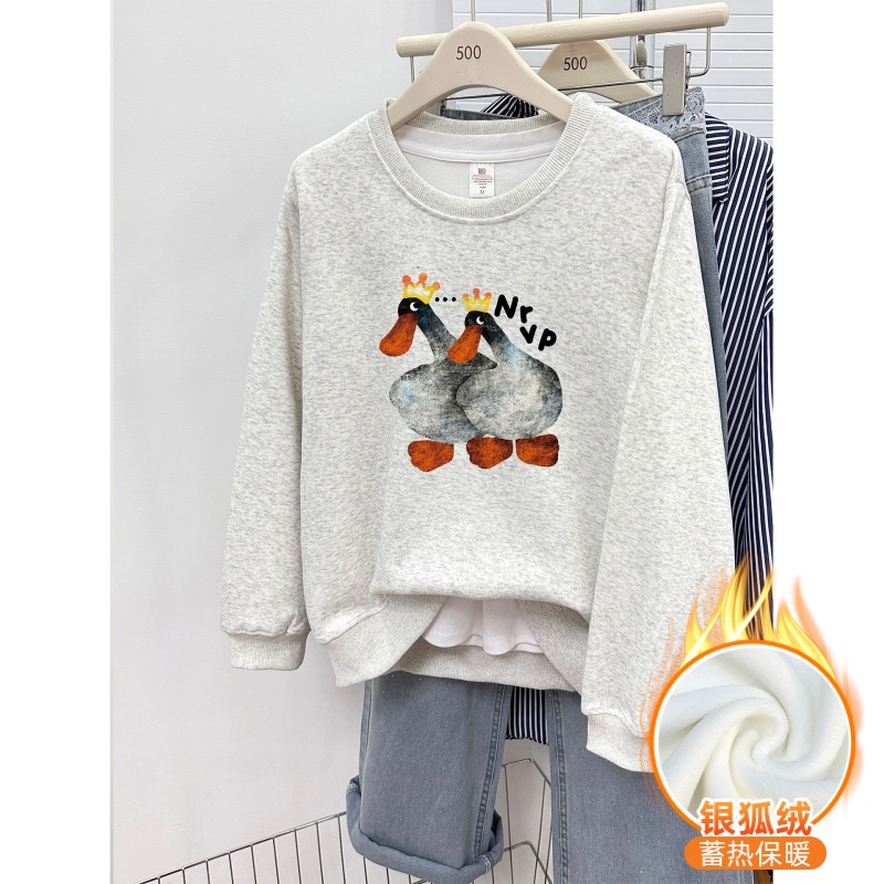 冬季正肩大码圆领卫衣