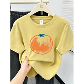 正肩短袖 t恤女春季 2026今年流行爆款 胖MM大码 遮肉圆领半袖 上衣服