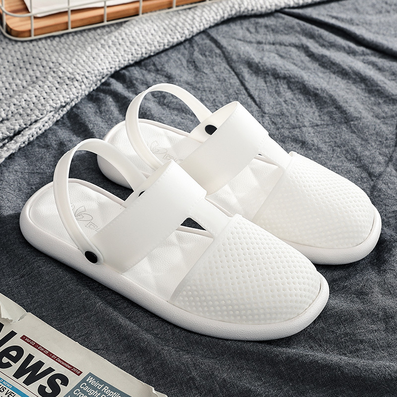 Crocs trượt y tá nữ nặng đáy vài Bao Đầu dép đi biển thời trang giày lỗ đáy mềm Hàn Quốc cho phụ nữ mang thai