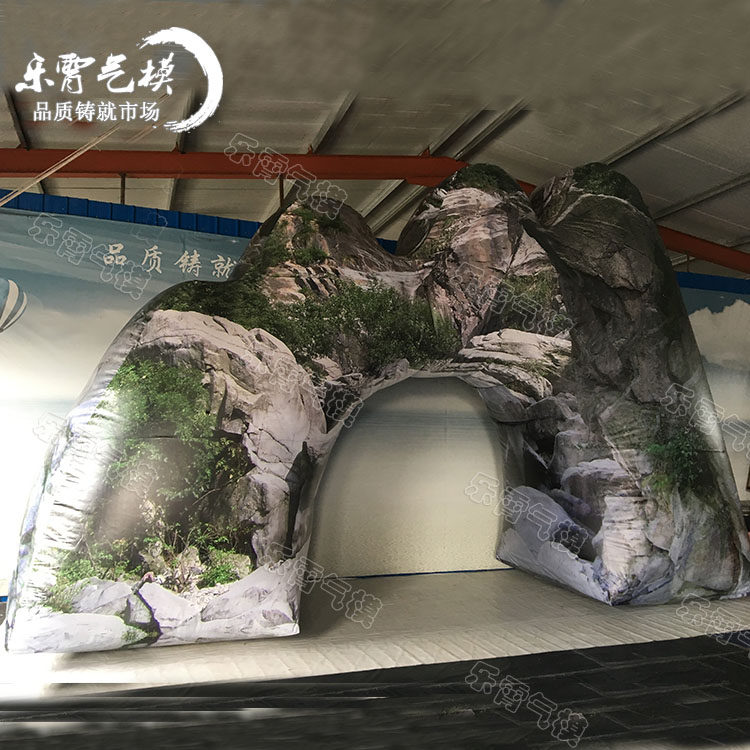 真人cs掩体气模 充气假山模型 充气原木掩体气模