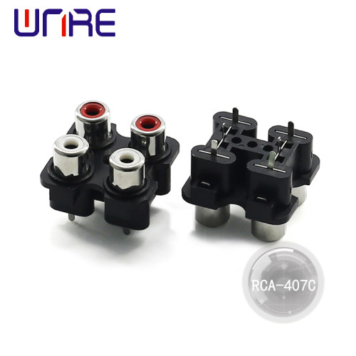 RCA-407C音频视频插座莲花母座