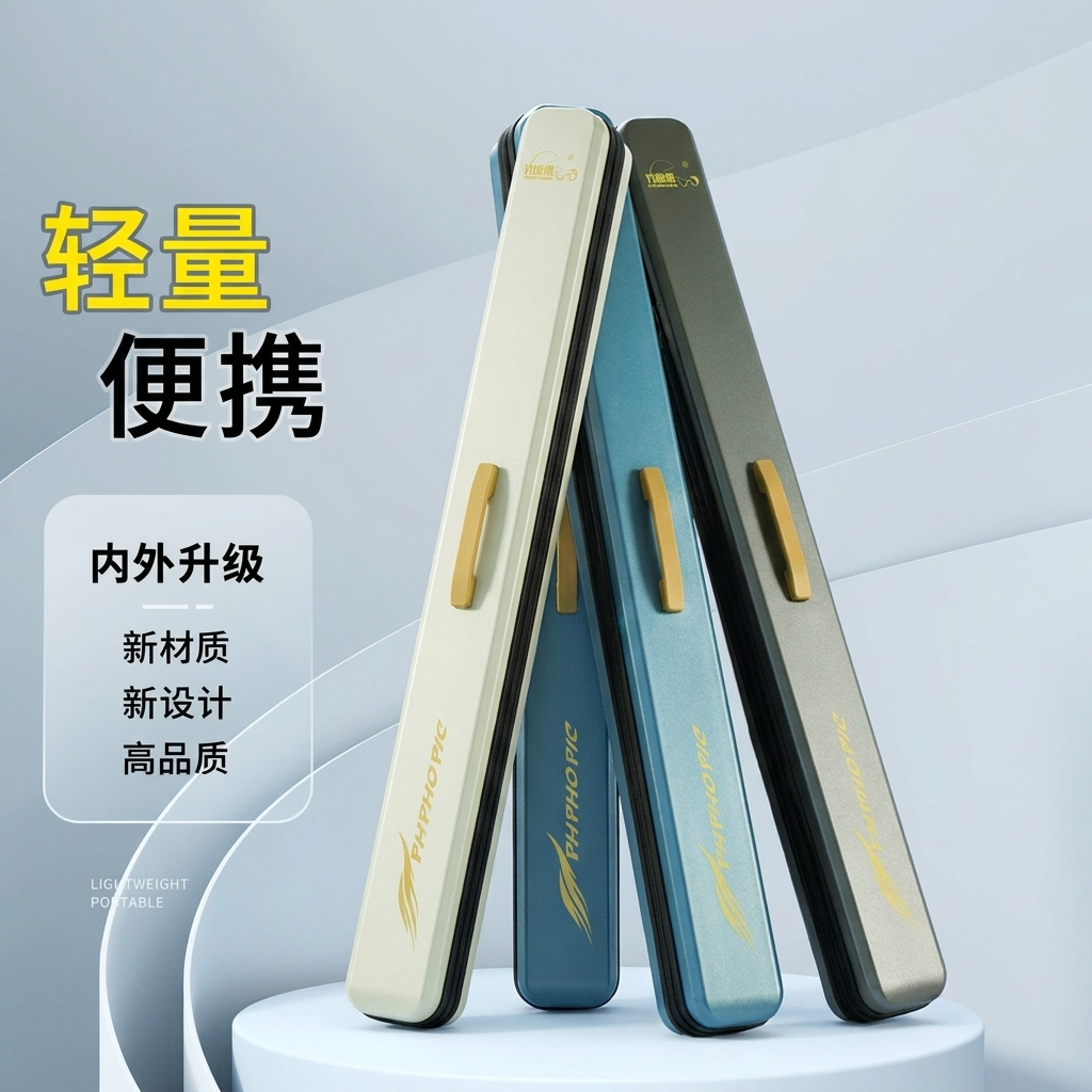 钓哈哈多功能PC硬壳鱼竿包大容量渔具包轻便型密码锁钓鱼包杆包