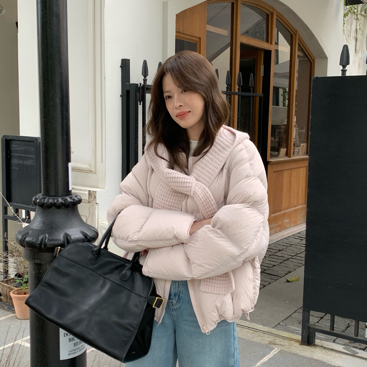 MOGE-羽绒服原创舒适宽松绝绝子保暖羽绒服外套(配针织帽)G825092