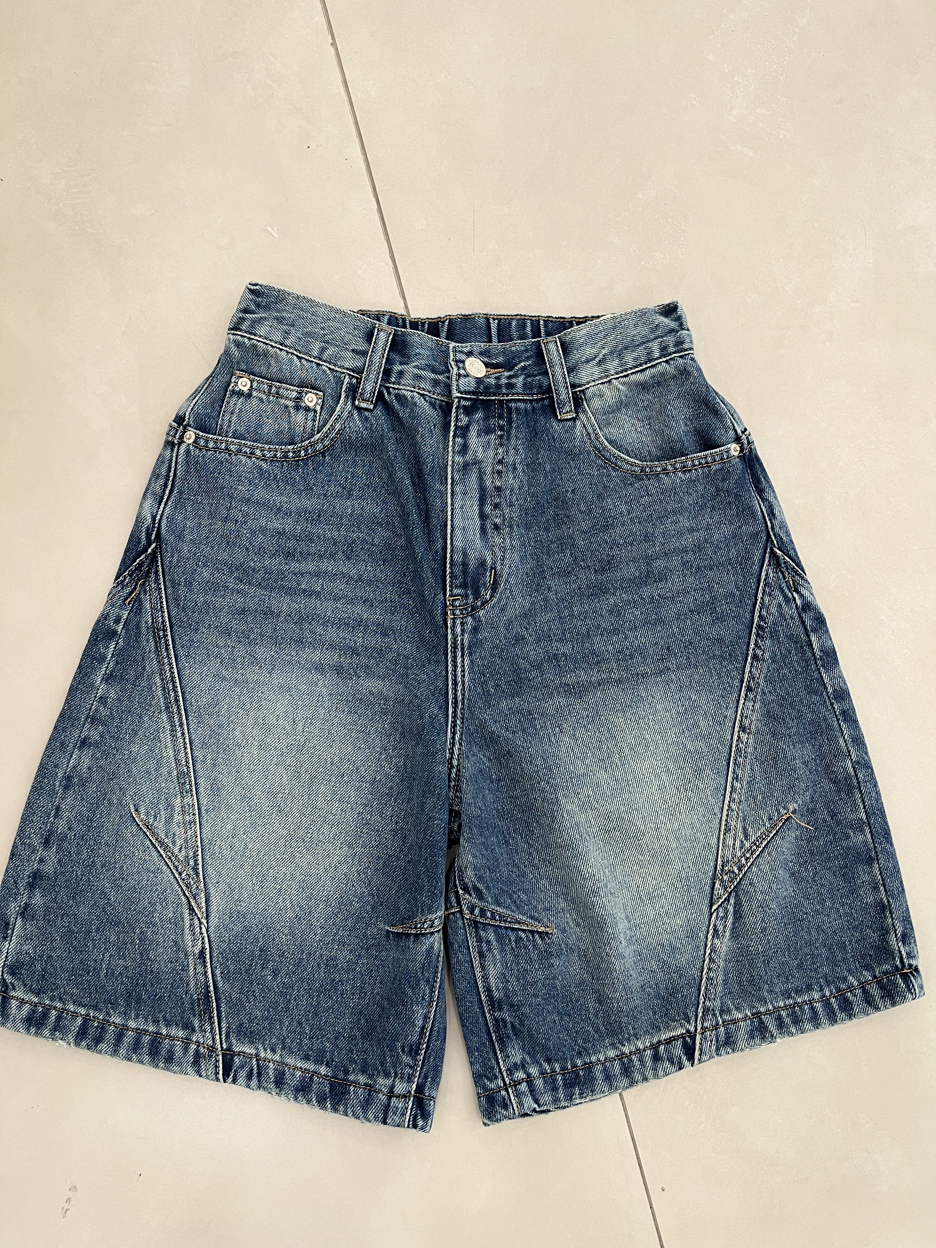 JEANS 99413欧货2026夏季新款阔腿牛仔短裤女高腰显瘦百搭五分裤