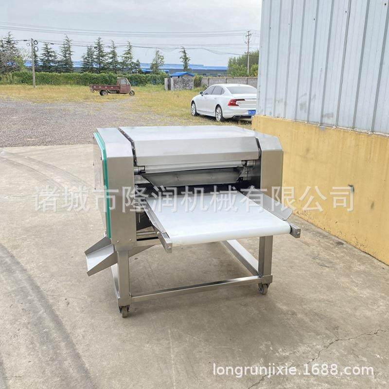 全自动鸡脖剥皮机 鸡腿鸡胸肉琵琶腿连续式去皮机 产量高