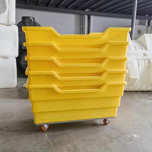 塑料布草车酒店洗脱推布车500L移动静音洗地机壳滚塑异型