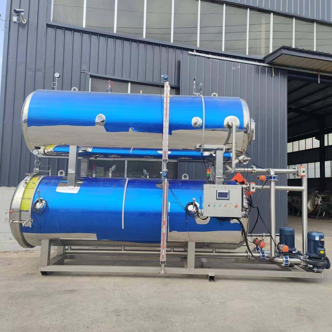 豆干牛肉软包装高温水浴杀菌锅双层香肠灭菌锅预制菜料理包杀菌釜