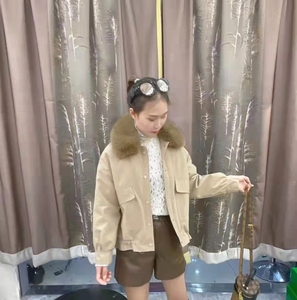 派克服短款棉服女冬2021新款小个子口袋纯色加厚棉衣外套保暖棉袄