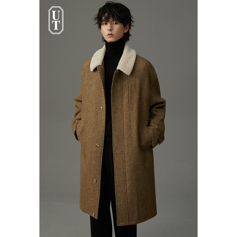 冬季100%全羊毛大衣外套加厚保暖