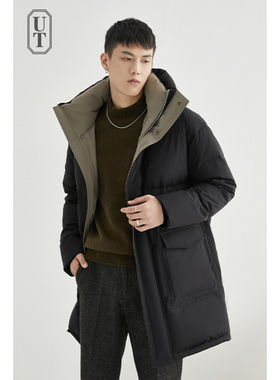 三防派克服中长款羽绒服男士冬季加厚款休闲白鸭绒零下保暖外套男