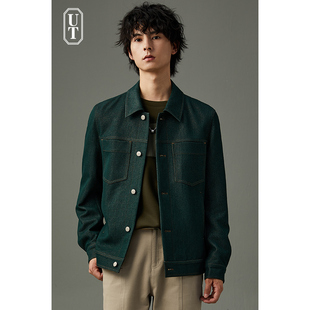 外套 男士 明辑线牛仔夹克男宽松潮流百搭春秋季 上衣休闲痞帅工装