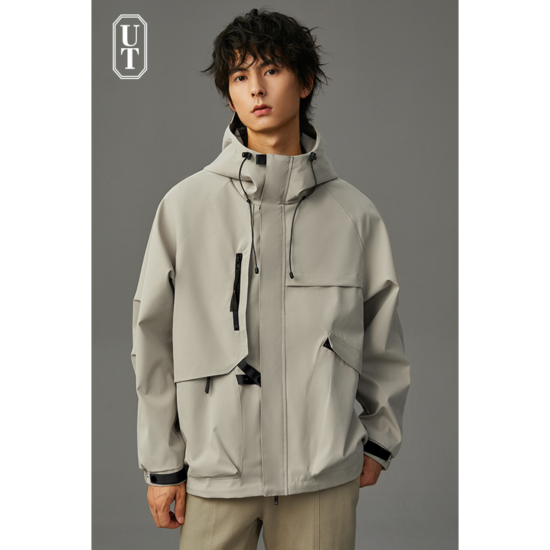 连帽外套防水夹克休闲痞帅