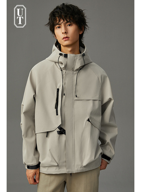 连帽保暖设计感外套男士春秋季痞帅设计感休闲上衣户外运动夹克男