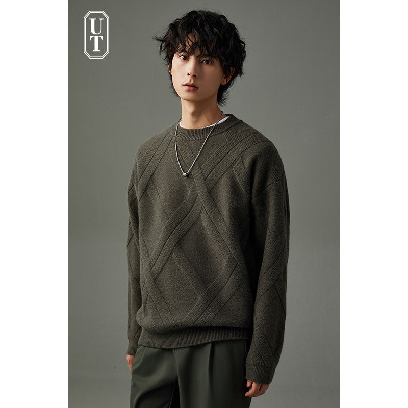 打底衫毛衣秋冬季菱形休闲保暖